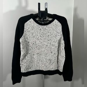 Rag & Bone Raglan Black and Gray Portia Pullover